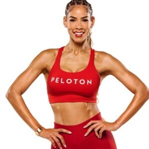 lululemon x peloton red sports bra